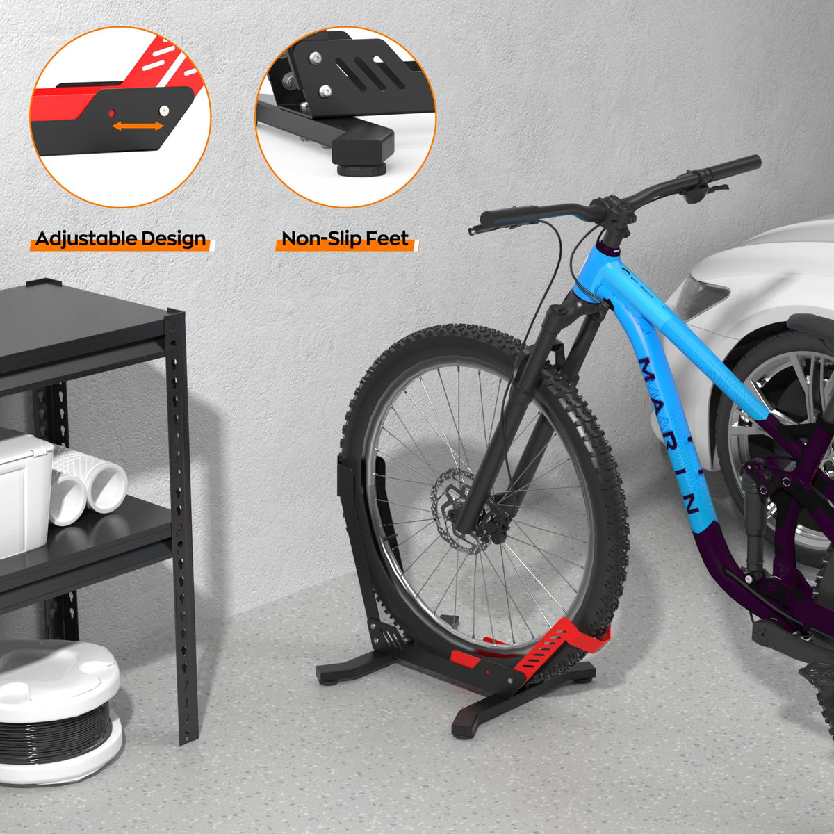 ALIXUEQIN bike stand heavy-duty steel frame demonstrates durability