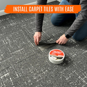 All Flooring Now reinforced web mesh tape adheres to indoor and outdoor surfaces.