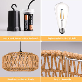 ALL FORTUNE replaceable ABS E26 bulbs for long-lasting outdoor glow