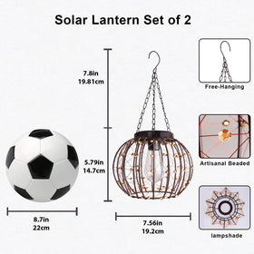 All Fortune weatherproof hanging lantern with easy hooks for quick setup.