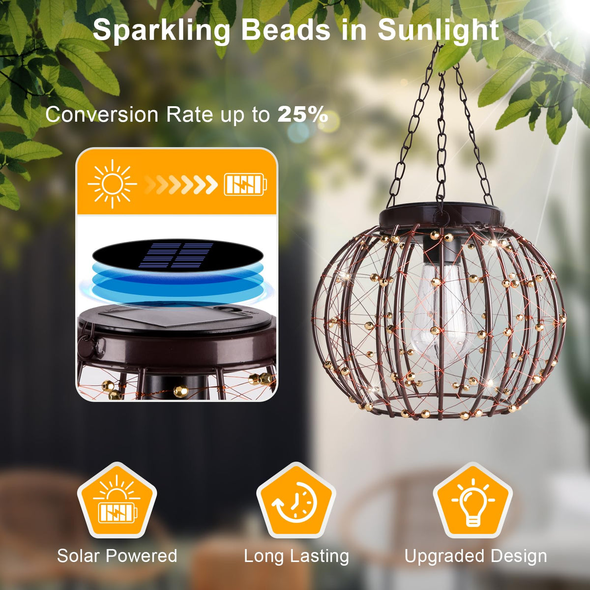All Fortune IP65 outdoor lantern resists rain for year-round ambience.
