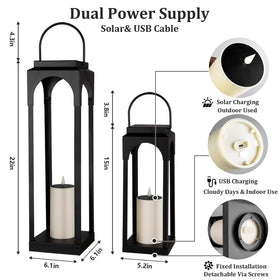 ALL FORTUNE outdoor lanterns in garden highlighting IP65 waterproof design