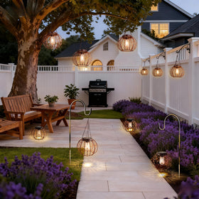 All Fortune 7.5 by 5.8 inch frame fits porch, gazebo, or path.