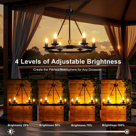 ALL FORTUNE solar patio hanging light dimmable for customized evening lighting