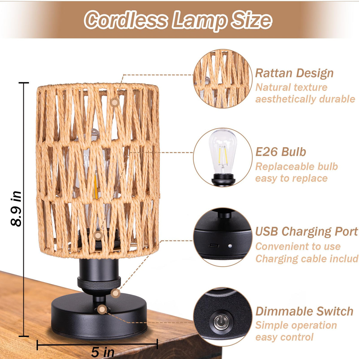 All Fortune rechargeable lamp powered by battery used for outdoor lighting