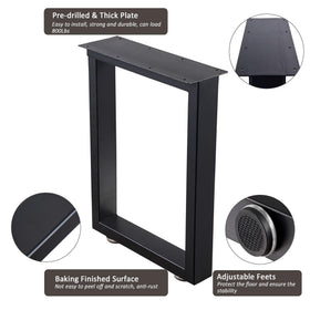 ALLCOS iron bench legs withstand up to 1000 lbs.