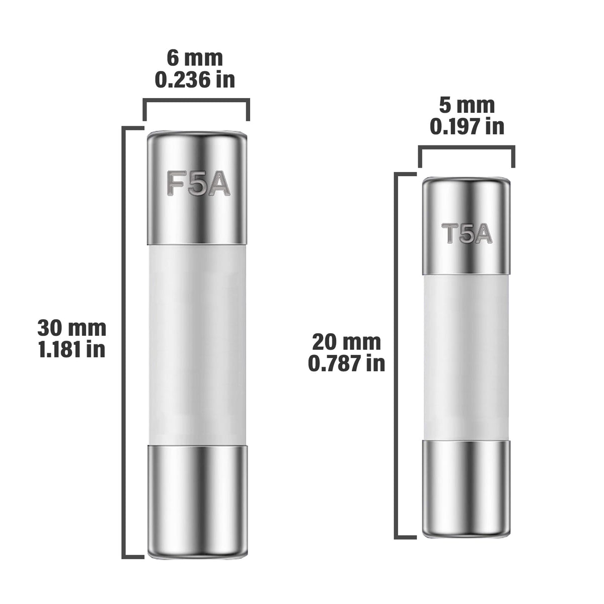 ALLECIN ceramic fuse kit 6x30mm neatly organized for versatile circuit protection.