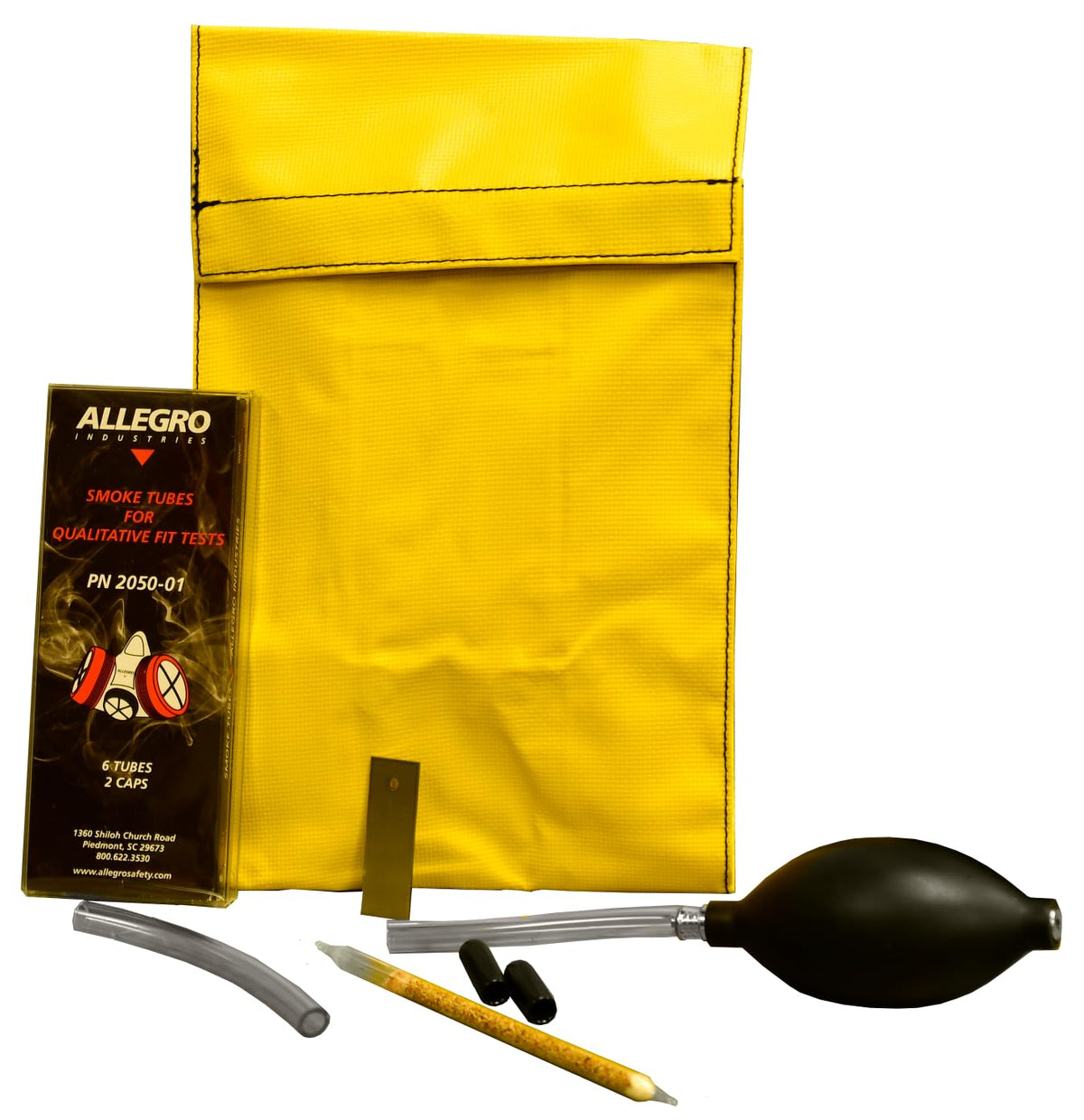 ALLEGRO 2050 aspirator assembly supports precise airflow during fit testing.