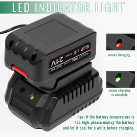 ALLEN ADMONDS 21V charger with protection features ensuring safer charging sessions.