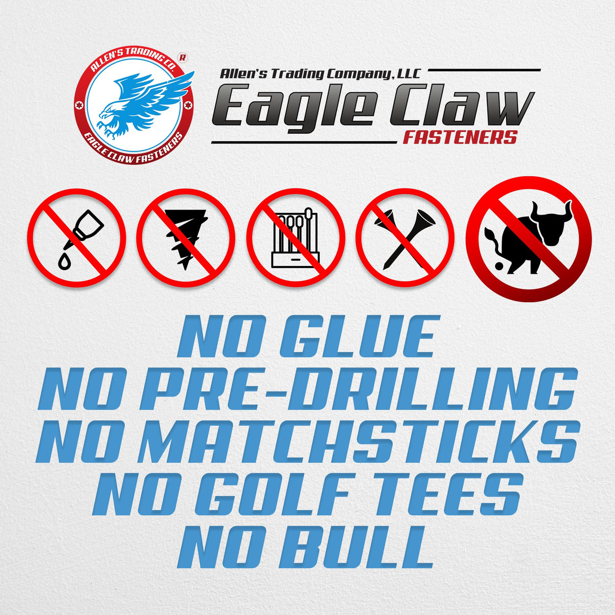 Allen's Trading Co. Eagle Claw hinge repair kit installed hinge demonstrates sturdy, long-lasting repair
