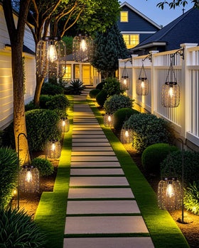 All Fortune two-pack solar lanterns provide versatile, maintenance-free outdoor illumination