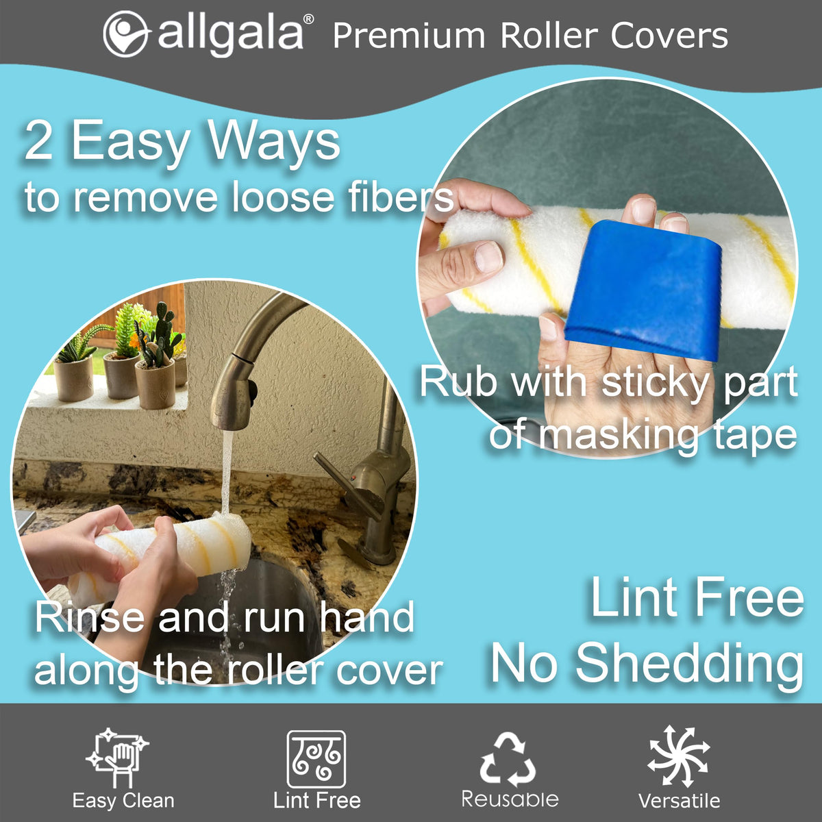 Allgala 9 inch sleeves deliver professional-grade results at home.