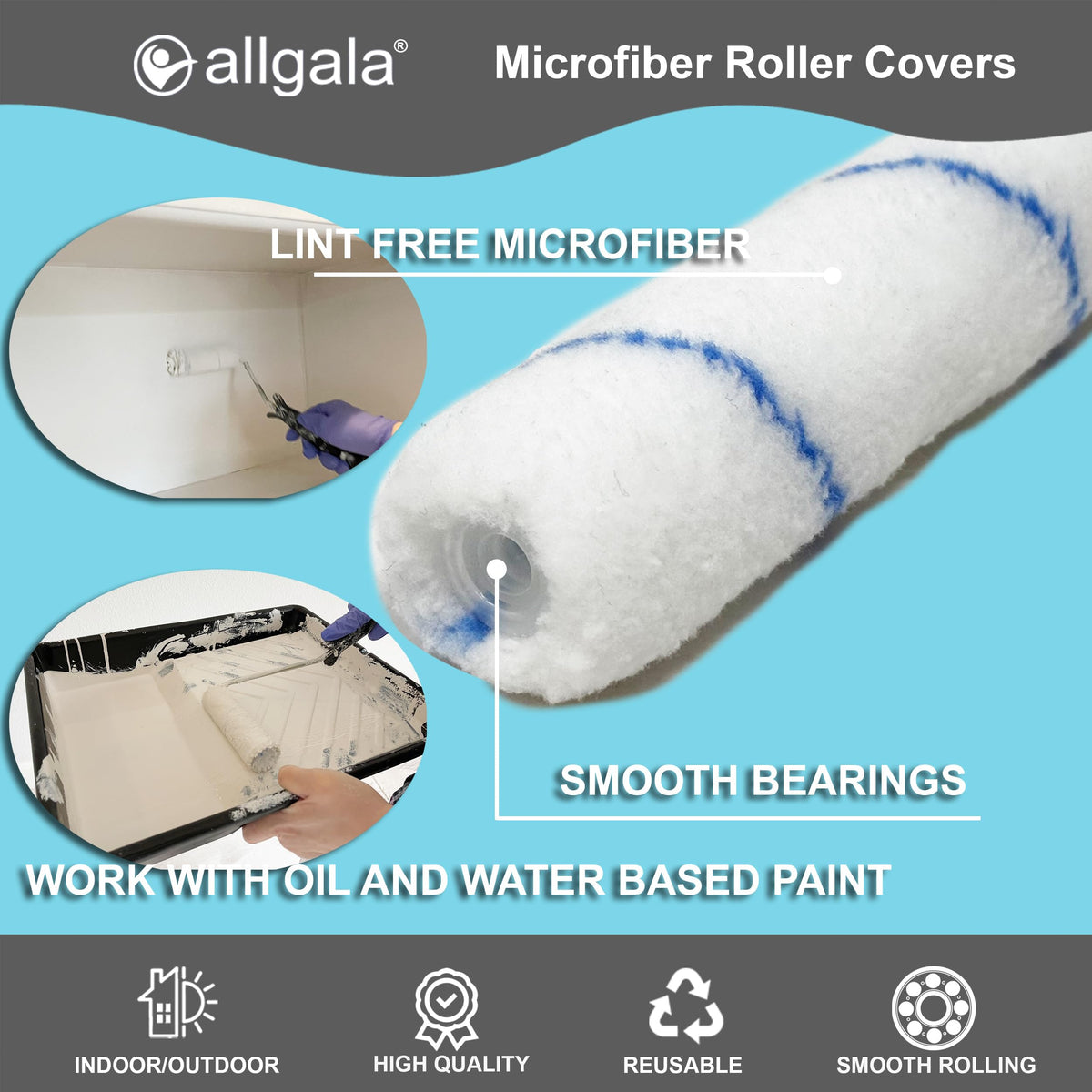 Allgala premium microfiber sleeve sheds no lint for a clean finish.