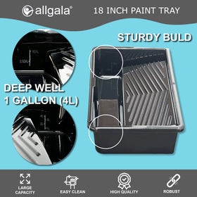 Allgala tray and liner for easy setup and cleanup.