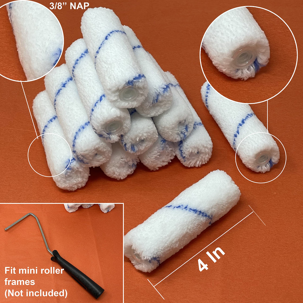 Allgala 4-inch trim and cabinet painting setup for precise lines.