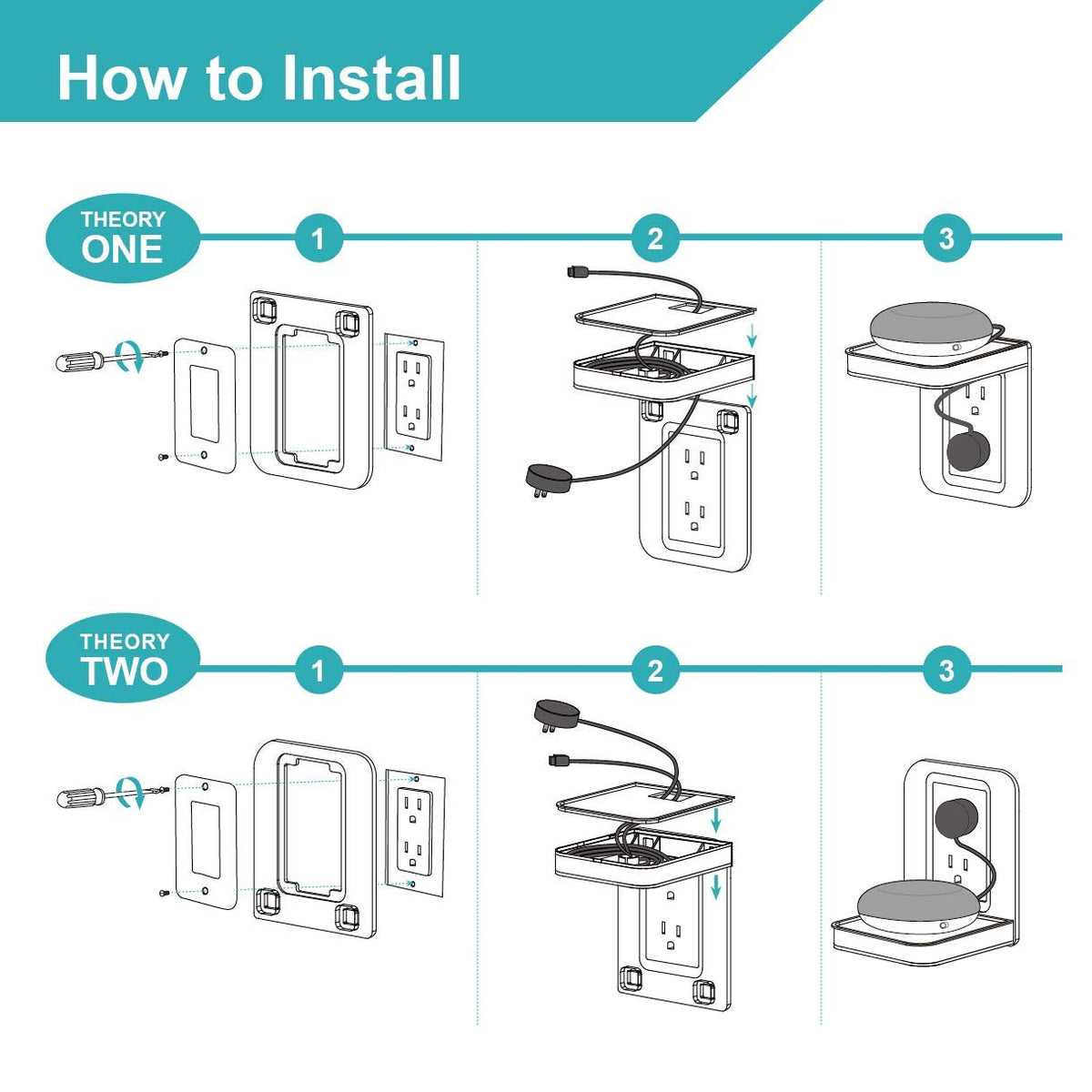ALLICAVER 0.9 inch cable channel hides wires while charging.