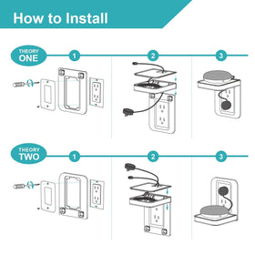 ALLICAVER 0.9 inch cable channel hides wires while charging.