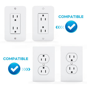 ALLICAVER Outlet Shelf cord management hides cables for a clean counter.