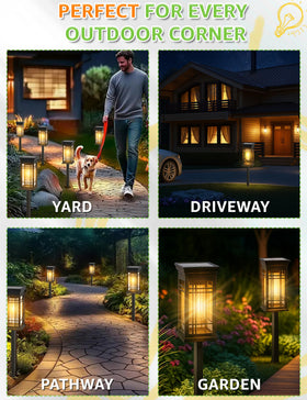 ALLIVING filament-bulb solar lights offer bright accents and decorative appeal for patios