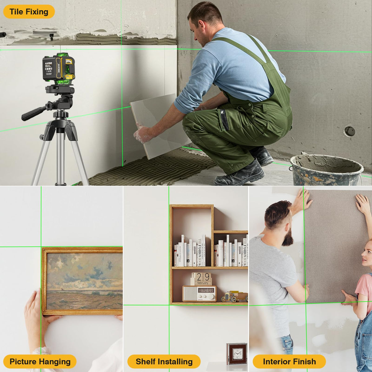 Alloyman laser level magnetic swivel stand secures stable references
