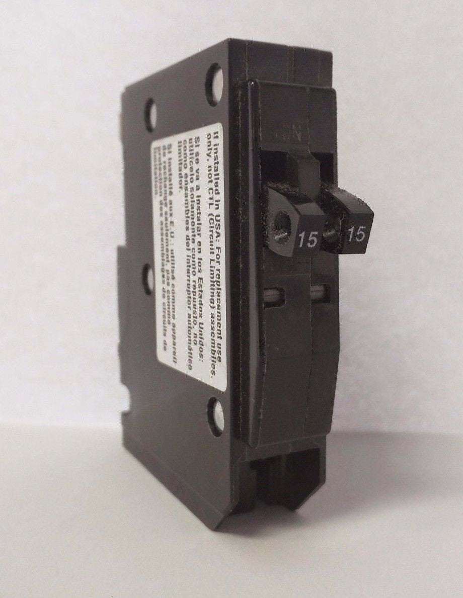 Allsty QO1515 front view showcases compact tandem circuit breaker