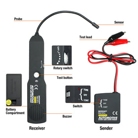 allsun EM415Pro flexible seven-inch probe reaches tight spaces for precise diagnostics.