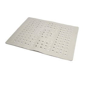 AllTopBargains rubber sink pad cushions items and drains water quickly.