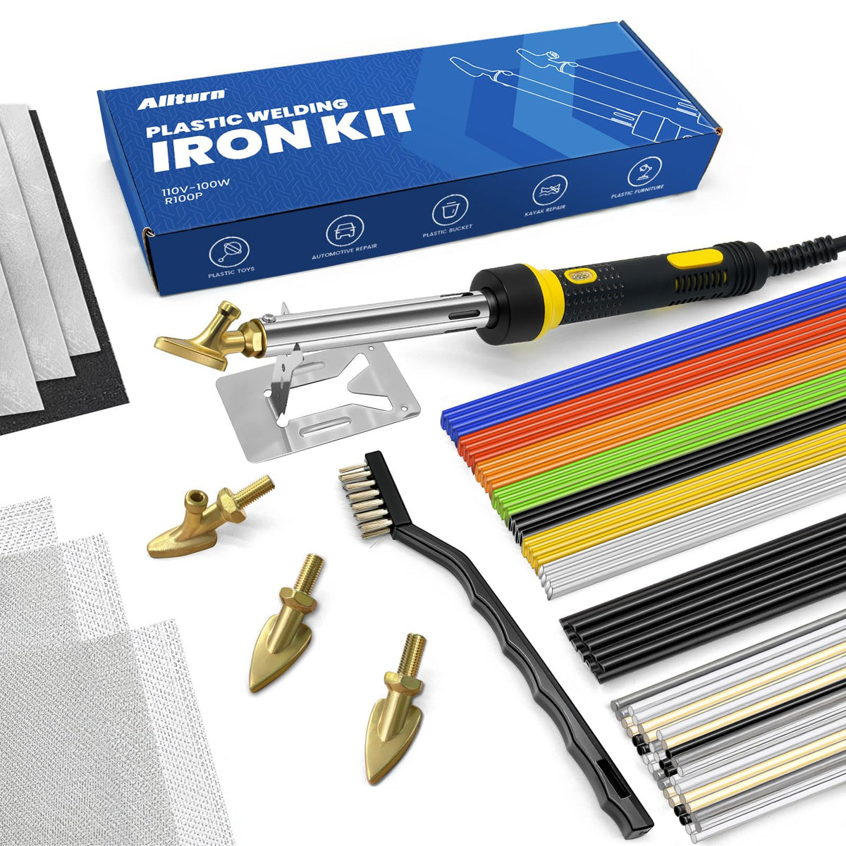 Allturn plastic welder iron heats to 800°F for fast repairs