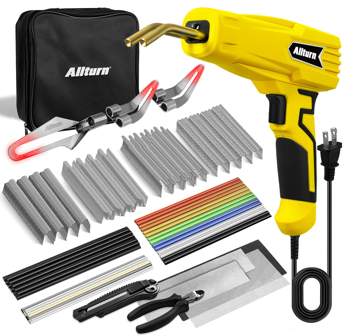 Allturn plastic welder kit bundle inside view for DIY bumper repairs