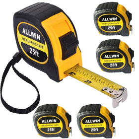 ALLWIN 5-pack 25ft tape measure blade for high-visibility, precise on-site measurements.