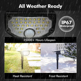 AloftSun warm white landscape lighting enhances yards and gardens.
