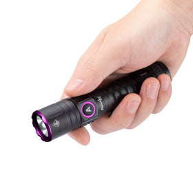 ALONEFIRE UV flashlight aids in scorpion detection in dark spaces.