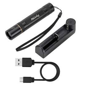 ALONEFIRE SV003 charger with battery indicator enables monitored recharging.