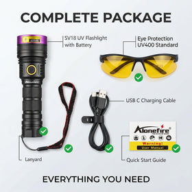 Rechargeable battery in ALONEFIRE SV18 ensures ready use on the go.