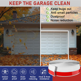 Alophoty garage door seal side left guards against wind.
