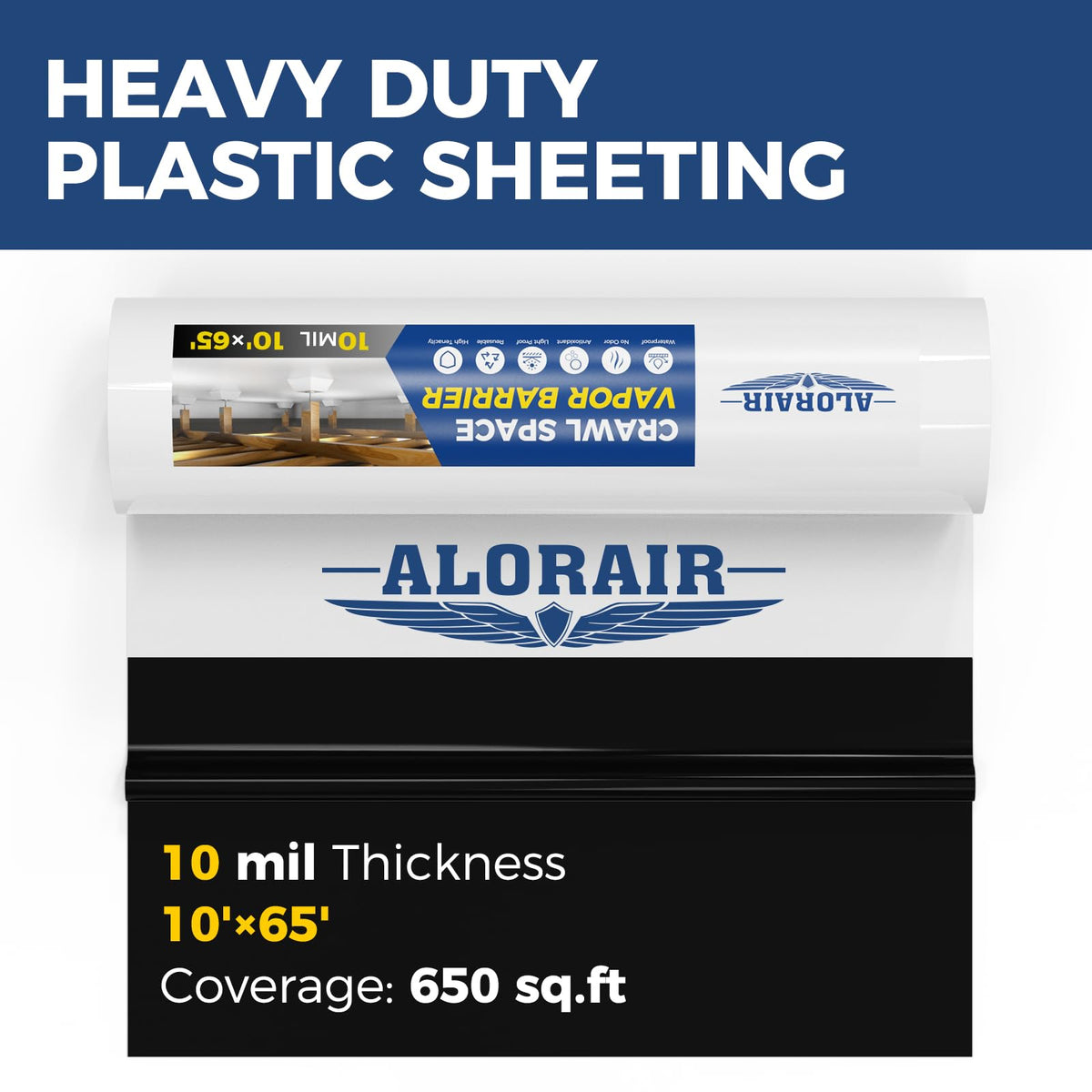 ALORAIR double-sided panda film close-up showing dual moisture-blocking surfaces.