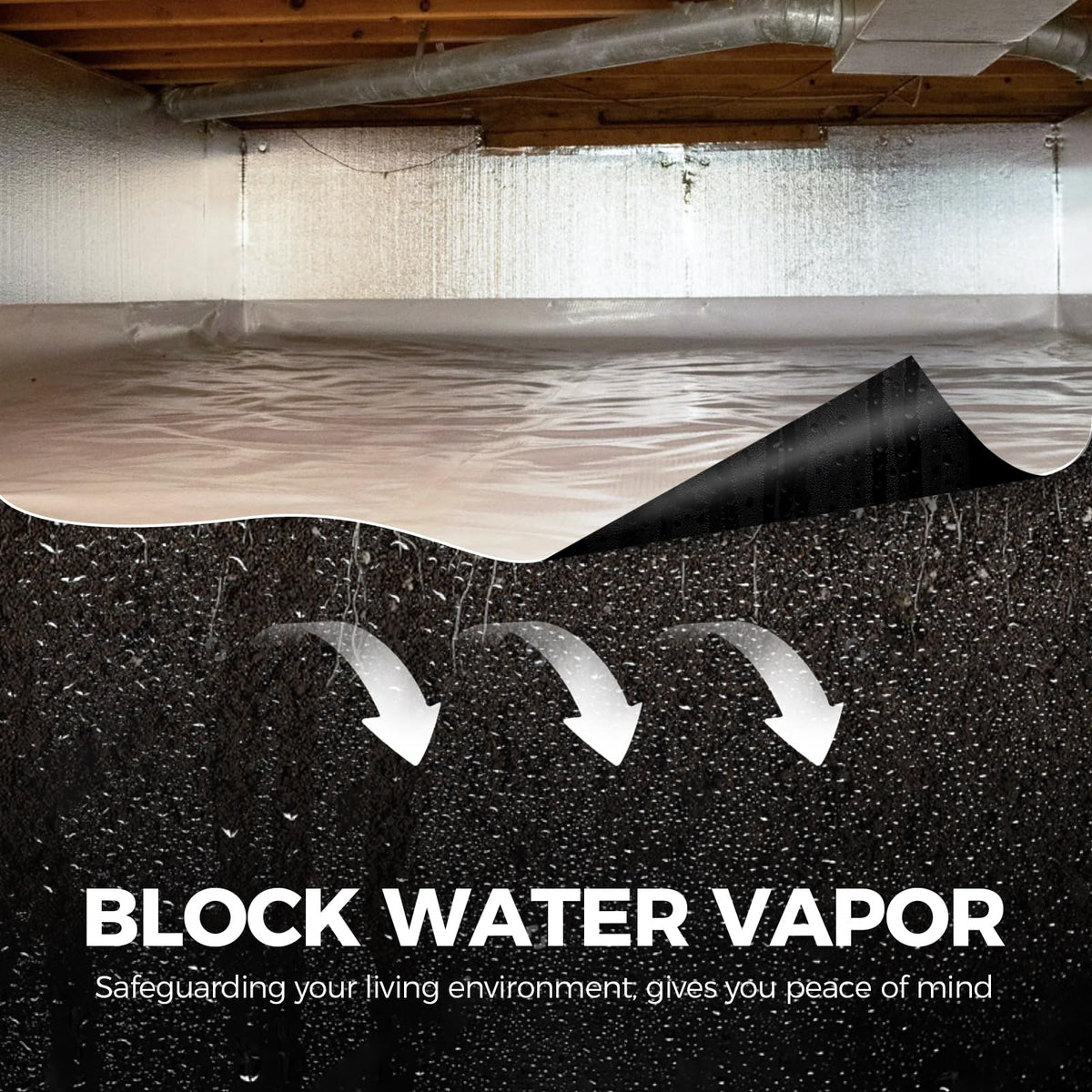ALORAIR panda film dual-sided barrier showing black and white surfaces for light management.