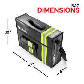 Alorva fireproof bag internal 15 inch pocket protects valuables.