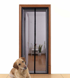 Aloudy magnetic screen door magnets sewn in seam for reliable hands-free closure.