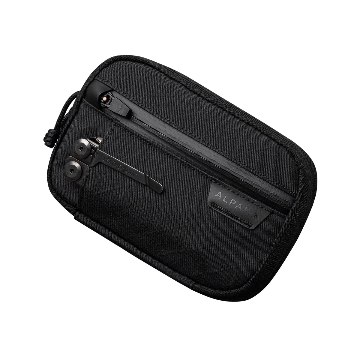 ALPAKA Admin Pouch Pro on axogrid fabric highlights weatherproof protection.