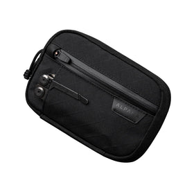 ALPAKA Admin Pouch Pro on axogrid fabric highlights weatherproof protection.