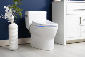 ALPHA BIDET iX Pure arc-nozzle close-up demonstrates precise, durable cleansing with stainless steel design.