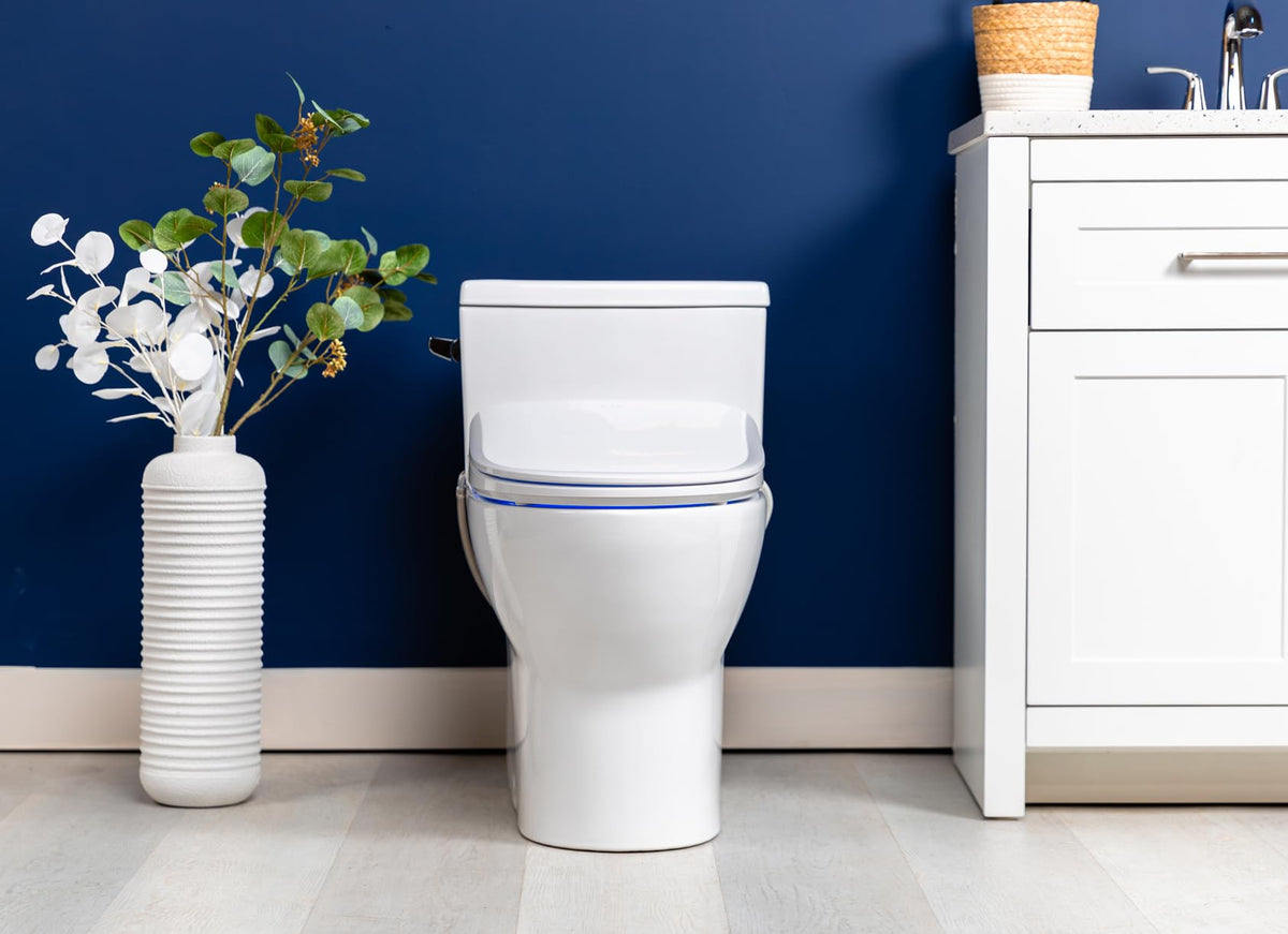 ALPHA BIDET iX Pure remote-control image highlights simple, age-friendly operation.