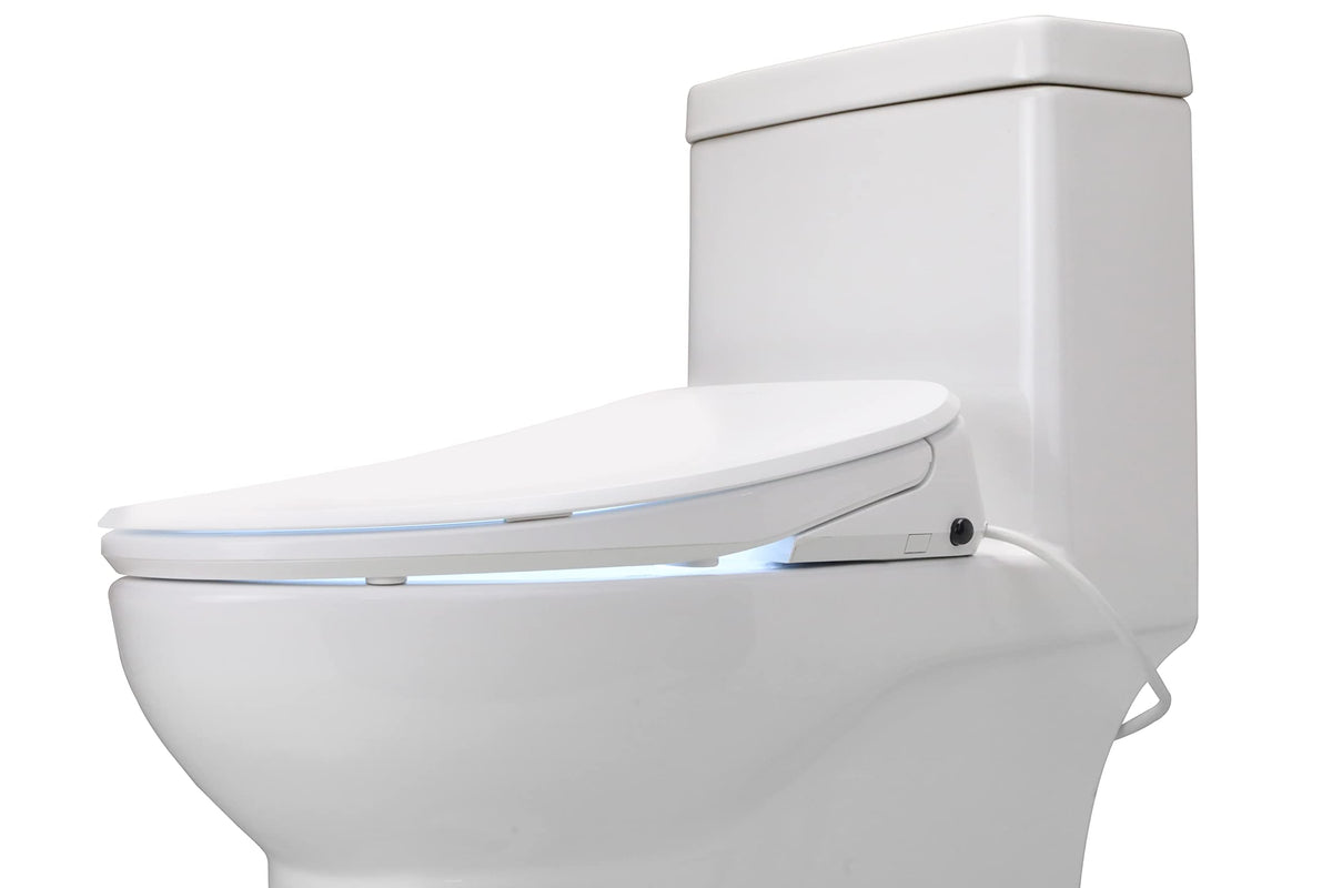 ALPHA BIDET UX Pearl LED nightlight guides nighttime bathroom entry