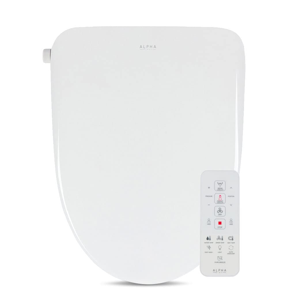 ALPHA BIDET UX Pearl seat, elongated white, ultra low profile for a sleek bathroom
