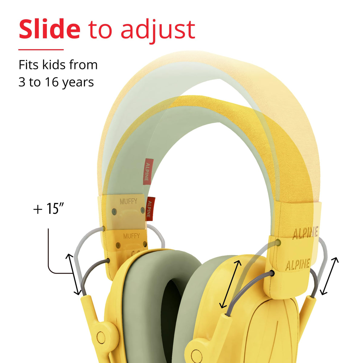 Alpine Muffy Kids adjustable-headband ensures a comfortable, secure fit.