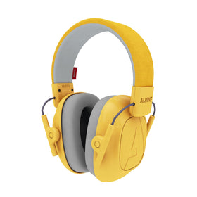 Alpine Muffy Kids ear protection in yellow reduces loud noise for safer playtime.
