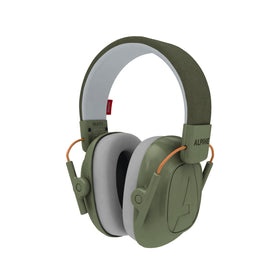 Alpine Muffy Kids headphones worn by a child for noise reduction.