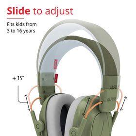 Alpine Muffy Kids soft ear cushions for gentle contact.