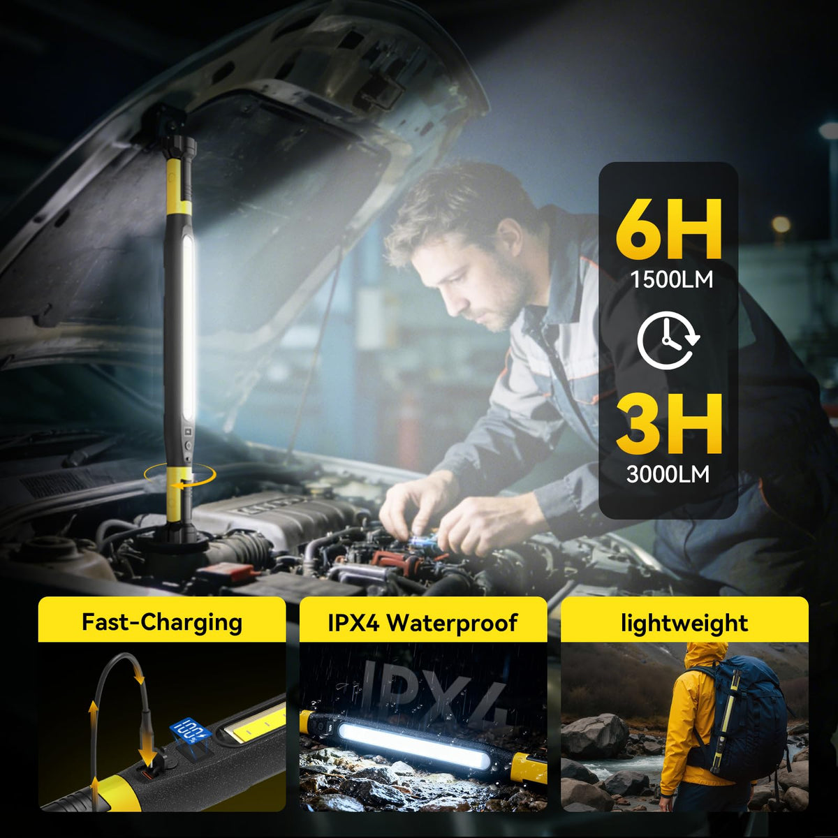 AlpsWolf dual magnets and 360-degree hooks for secure overhead mounting.